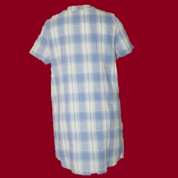 NWT Entro Blue & Ivory Plaid Dress - Size M - Picture 4 of 8